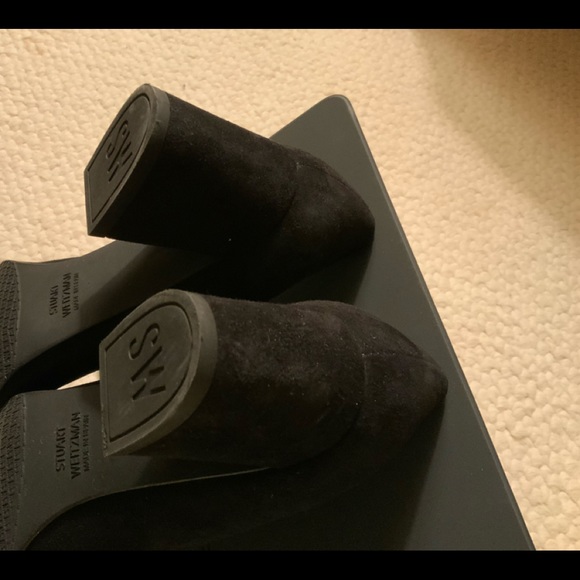 Stuart Weitzman Suede Block Heel Shoes Size: 6.5 - Picture 5 of 10